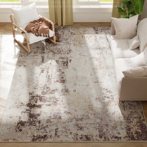 HOMCOM Machine Washable Area Rug, Non-Slip Traditional Flower Print Floor Carpet for Living Room, Bedroom, Dining Room - 1 of 4