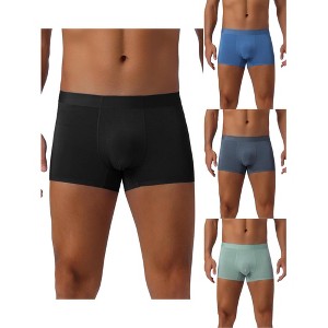 INSPIRE CHIC Men's 4 Pack Underwear Soft Solid Color Basic Boxer Briefs - 1 of 4