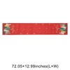 Unique Bargains Christmas Table Runner Pink Gold Tone White 72"x13" 1 Pc - 3 of 4
