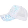 Anna-Kaci Women's Sparkly Sequin Baseball Cap Messy Low Bun Ponycap Velvet Mesh Trucker Hat - 3 of 4