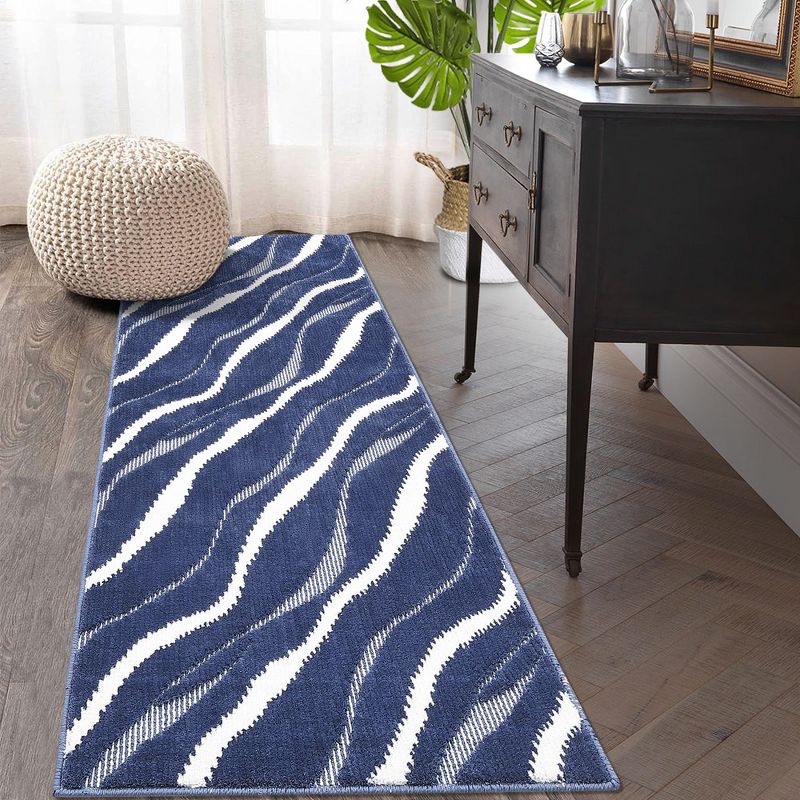 WhizMax Modern Area Rug AbstractSoft Fluffy Throw Carpet Accent Rug for Living Room Bedroom, 3 of 11