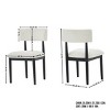 Modern Boucle Upholstered Dining Chairs Set of 2, Armless Chairs with Solid Wood Frame for Kitchen or Dining Room - Panipeachy - 3 of 4