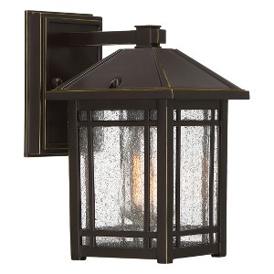 Cedar Point 1-Light Palladian Bronze Outdoor Wall Lantern - 1 of 4