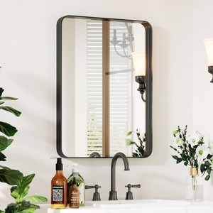 Wall-Mounted Mirror Rectangle Bathroom Vanity Mirrors Framed Mirrors Aluminum Framed Bathroom Mirror - 1 of 4