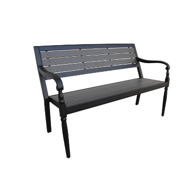 black outdoor bench target