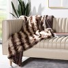 Coco Striped Throw Blanket - Milk/Chocolate - 50" x 60" - Safavieh . - 2 of 3