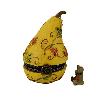 Boyds Bears Resin 2.5 Inch Aubrey's Gourd With Oakley Fall Treasure Box ...