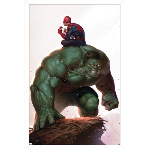 Trends International Marvel Comics - Spider-man - The Immortal Hulk #17  Framed Wall Poster Prints White Framed Version 