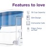 PUR Classic 30-Cup Water Dispenser Filtration System - Blue/White: BPA-Free, Filters Chlorine & Mercury, 40-Day Filter Life - 3 of 4