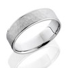 Pompeii3 Mens 950 Platinum Beveled Hammered Wedding Band Ring - 2 of 3