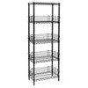 Shelving.com Black 5-Tier Storage Tower - 12"d x 24"w x 64"h - image 2 of 2