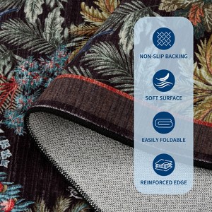 Cozony Jungle Themed Area Rug Runner with Animal Patterns, Low Pile Washable Non-Slip Floor Carpet  Mat for Indoor Use - 1 of 4