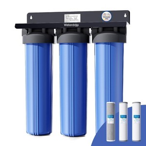 Waterdrop 3-Stage Whole House Water Filter System,Reduce Iron&Manganese,with Carbon &Sediment Filters,7-Stage Filtration, WHF3T-FG,1" Inlet/Outlet - 1 of 4