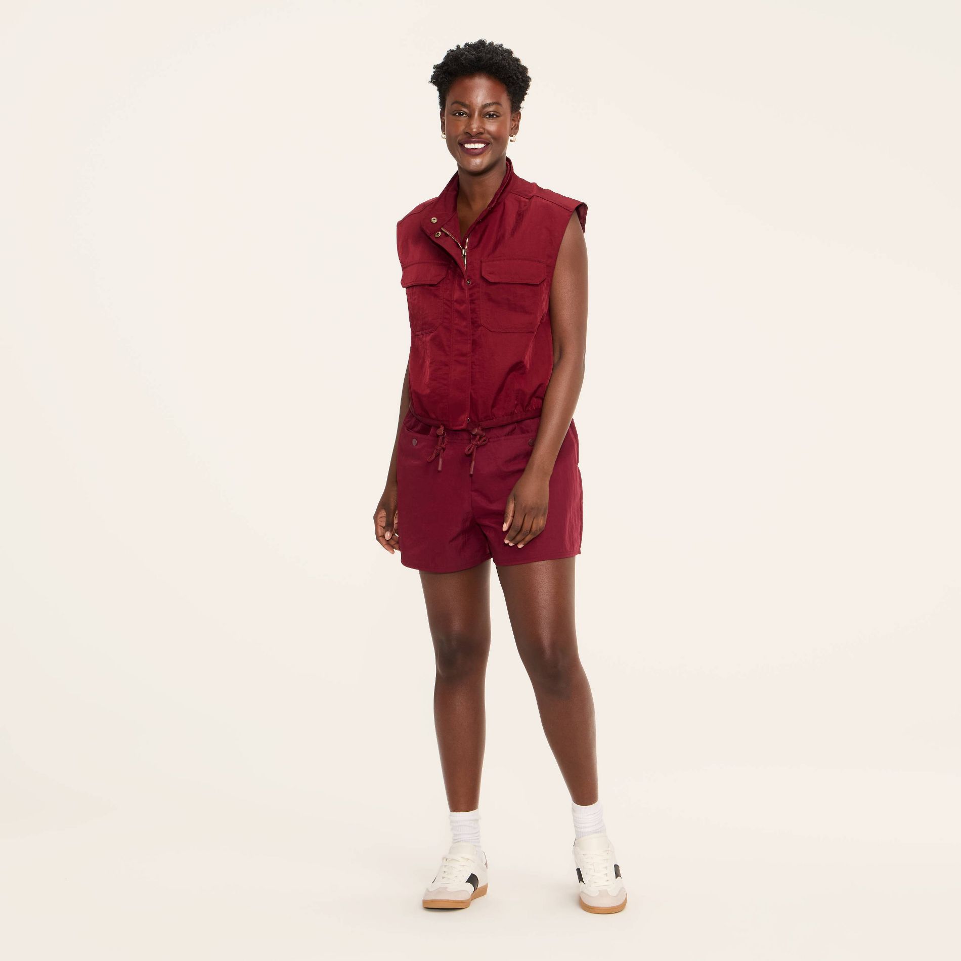 Women's High-Rise Woven Tech Cargo Shorts - Woolrich x Target Maroon S
