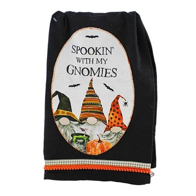 Primitives By Kathy 28.0 Inch Spookin With My Gnomies Dish Towel Halloween Kitchen Kitchen Towel