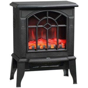 SEVOBAL Indoor Fireplaces Electric Fireplace Stove, 18" Freestanding Fireplace Heater with Overheating Protection, Portable, Black, 14.25"*9.5"*18" - 1 of 4