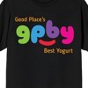 The Good Place GPBY Good Place's Best Yogurt on Black Short Sleeve Adult T-Shirt - 2 of 3