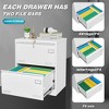 Vynxaria White 2-Drawer Lateral File Cabinet - Versatile Utility Storage Cabinets with Secure Locking System - 4 of 4