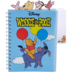 Disney Winnie the Pooh Tab Journal Notebook, Spiral Bound, 96 Lined Pages, 8 x 7 inches - 1 of 1