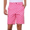 Lars Amadeus Men's Straight Fit Polka Dots Flat Front Button Closure Shorts - 2 of 4