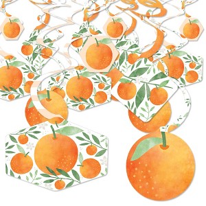 Big Dot of Happiness Little Clementine - Orange Citrus Baby Shower or Birthday Party Hanging Decor - Party Decoration Swirls - Set of 40 - 1 of 4