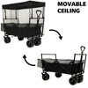 Lirago 7" Collapsible Baby Stroller Wagon 480Lbs with Canopy Mosquito Net All Terrain Wheels Adjustable Handle Black - 2 of 4
