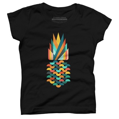 Girl's Design By Humans Geometric Pineapple By radiomode T-Shirt