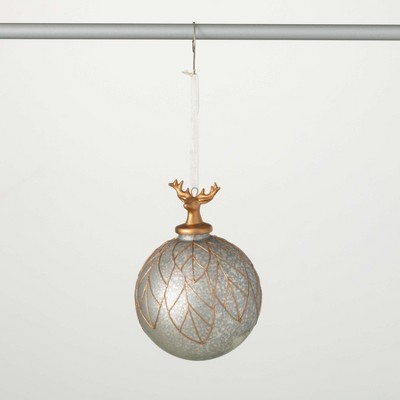 5.5"H Sullivans Christmas Silver Gold Deer Ball Ornament  Gold-Silver