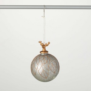 5.5"H Sullivans Christmas Silver Gold Deer Ball Ornament  Gold-Silver - 1 of 2