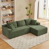 Aukfa 5-Seat L-Shaped Corduroy Sectional Sofa with 5 Pillows, No-Assembly Cloud Couch, High-Density Sponge, Perfect for Apartments - 2 of 4