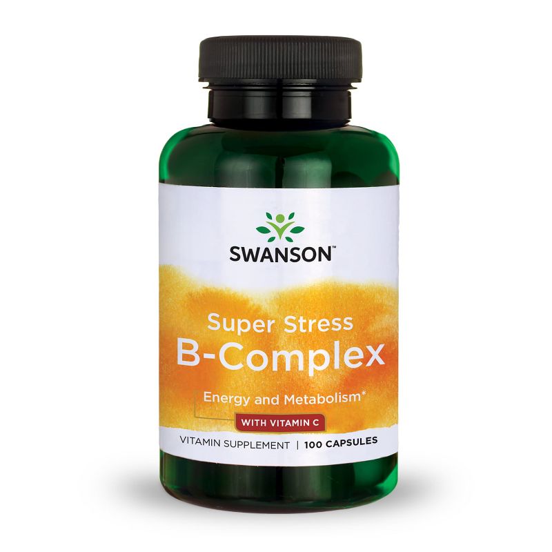 Swanson Super Stress B-Complex with Vitamin C 100 Caps, 1 of 2