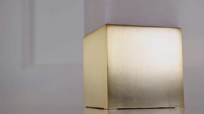 29&#34; Metal/Marble Jeffrey Table Lamp (Includes LED Light Bulb) Gold - JONATHAN Y, 2 of 6, play video