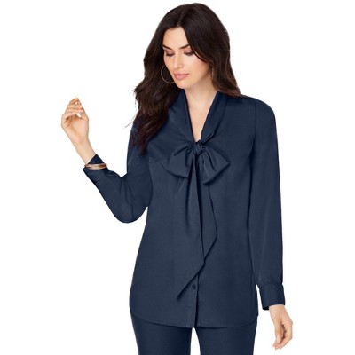 Navy Bow Blouse, Shop The Largest Collection