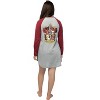 Women's Harry Potter Hogwarts Houses Pajama Nightgown Raglan Sleep Shirt - 4 of 4