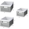 Creative Scents Wooden Storage Gray Bins - Set of  3 (Small, Medium, and Large) - 4 of 4