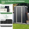 Tangkula 4 x 3 FT Metal Outdoor Storage Shed w/ Lockable Door Garden Utility Tool House - 4 of 4