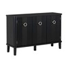 Simple and Atmospheric Solid Wood Veneer Fraxinus Mandschuric Cabinet with Three Acacia Solid Doors,Adjustable - 3 of 4