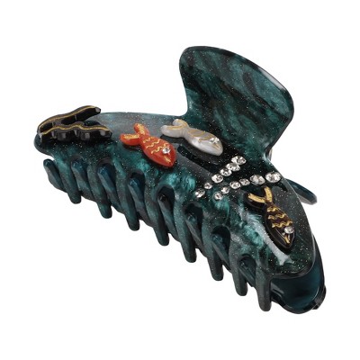 Unique Bargains Women's Elegant Fish Pattern Hair Clips Hairdo Clips 4.06"x1.81"x2.20" 1 Pc