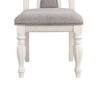 20" Florian Dining Chair Gray Fabric and Antique White Finish - Acme Furniture - 3 of 4