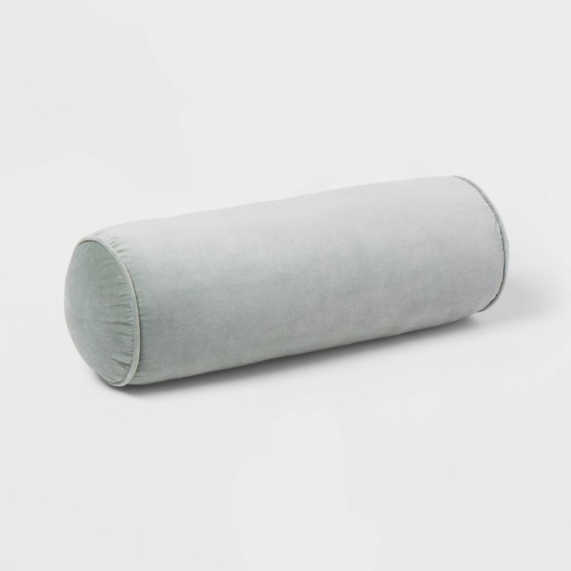 8"x22" Luxe Round Velvet Bolster Decorative Pillow - Threshold™, 3 of 5