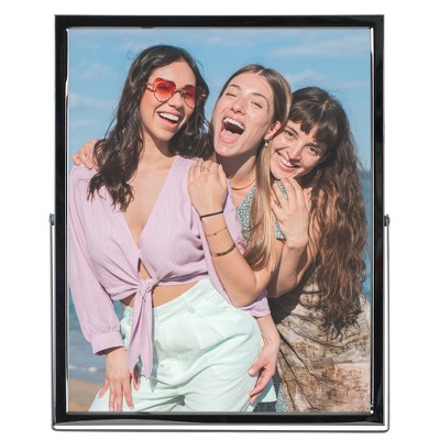 REGALWOVEN Tabletop Polished Metal Glass Vertical Photo Formats Picture Frame 1 Pc