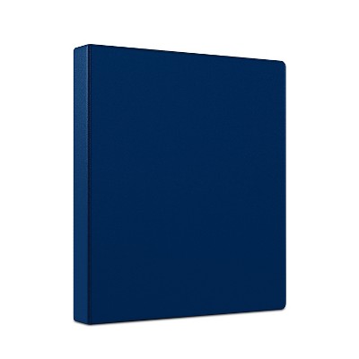 Staples Simply 1-Inch Round 3-Ring Non-View Binder Navy (26646) 1337691