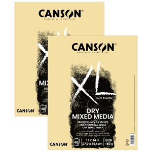 Canson XL Series Mixed Media Pad, Natural Tone, Foldover Binding, 10 Sheet, 11x14 inch, Pack of 2 - 1 of 2