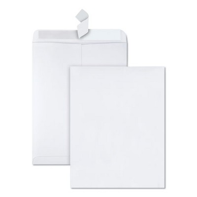 Quality Park Redi-Strip Catalog Envelope, #13 1/2, Cheese Blade Flap, Redi-Strip Adhesive Closure, 10 x 13, White, 100/Box