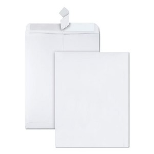 Quality Park Redi-Strip Catalog Envelope, #13 1/2, Cheese Blade Flap, Redi-Strip Adhesive Closure, 10 x 13, White, 100/Box - 1 of 4