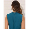 INSPIRE CHIC Women's Sleeveless Round Neck Pleated Ruffled Tied A Line Midi Dress - 4 of 4