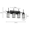 LLHZSY Modern Bathroom Vanity Wall Light Cylinder Bathroom Crystal Wall Sconces - Gold/Black-1/2/3/4/5 light - 3 of 4