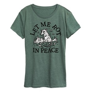 Women's - Instant Message - Let Me Rot In Peace Rat Short Sleeve Graphic T-Shirt - 1 of 4