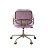 TiramisuBest Pink Leather Ergonomic Office Chair with 3" Cushion, Adjustable Height - 2 of 4