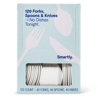 Plastic Forks, Spoons, Knives - 120ct - Smartly&#8482;